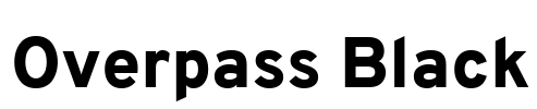 Overpass Black Font Image