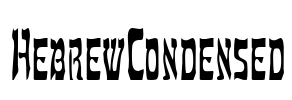 HebrewCondensed Font Image
