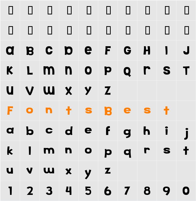 Vertaboy Character Map