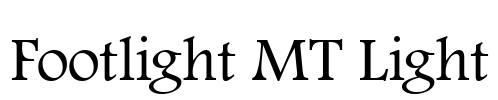 Footlight MT Light Font Image