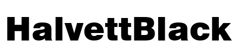 HalvettBlack Font Image