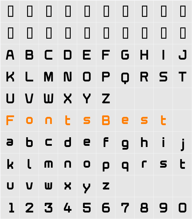 160MKSDAL Character Map