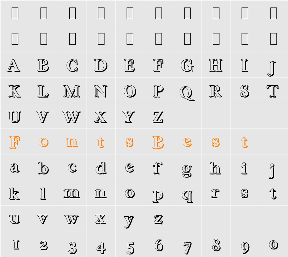 WilliamBeckerShadow Character Map