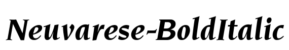 Neuvarese-BoldItalic Font Image