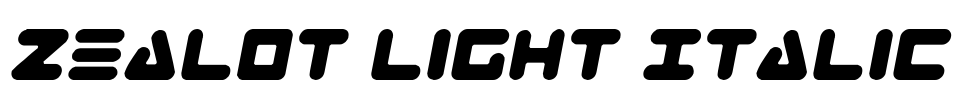 Zealot Light Italic