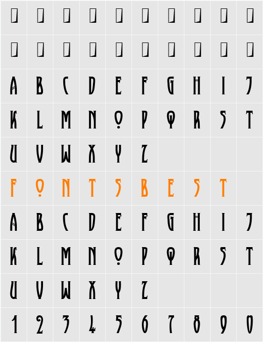 XAyax Character Map