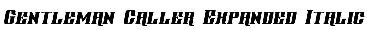 Gentleman Caller Expanded Italic