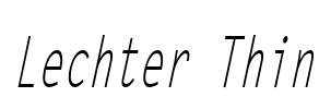 Lechter Thin Font Image