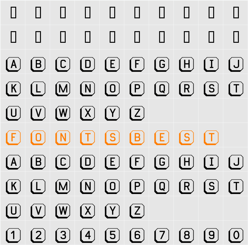 RatCapsPC3D Character Map