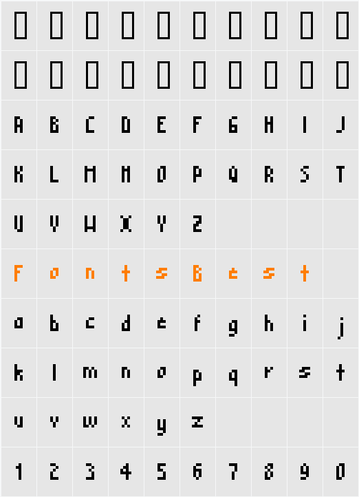 Scripto Narrow Character Map
