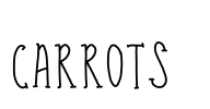 carrots  Font Image