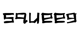 Squeeg Font Image