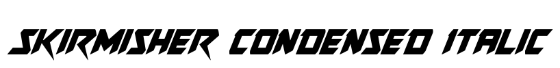 Skirmisher Condensed Italic Font Image