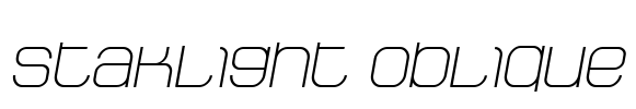 StakLight Oblique Font Image