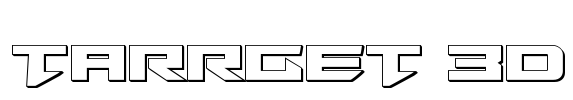Tarrget 3D Font Image