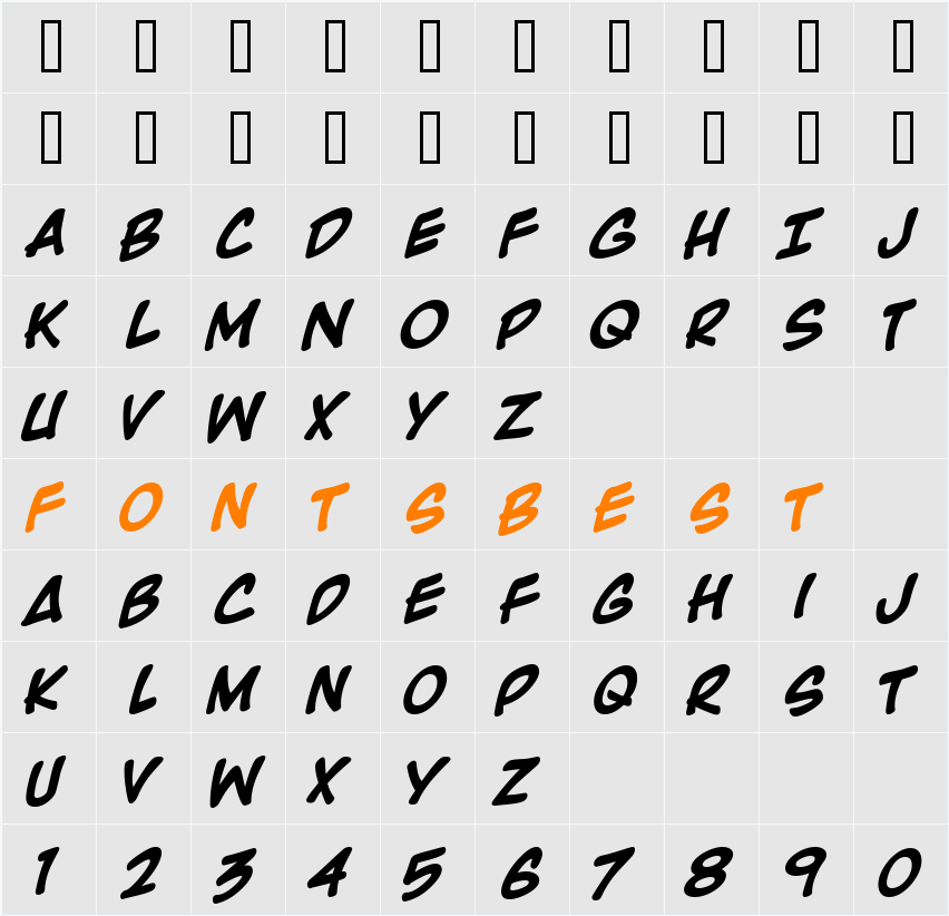 Rooftop Run Character Map