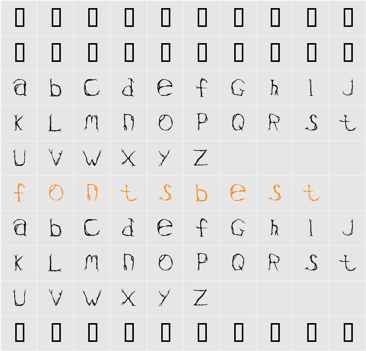 Valium Character Map