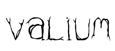 Valium Font Image