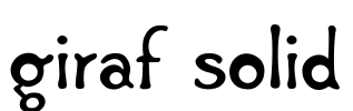 Giraf Solid Font Image