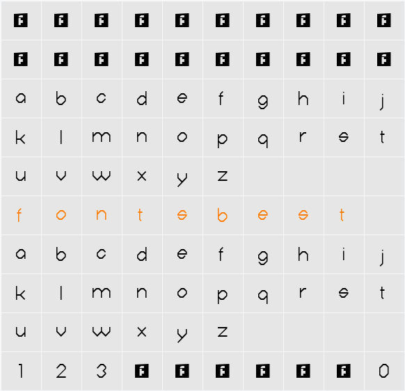 Digitalis Character Map