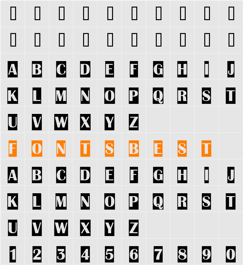 a_AlbionicTitulCm Character Map