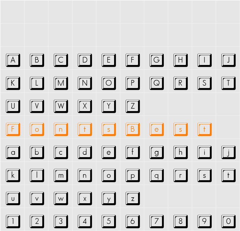 KeyCapsFLF Character Map