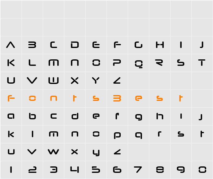 Neuropol Nova Character Map