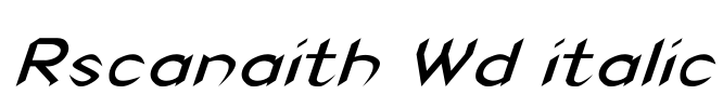 Rscanaith Wd italic