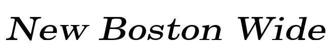 New Boston Wide Font Image