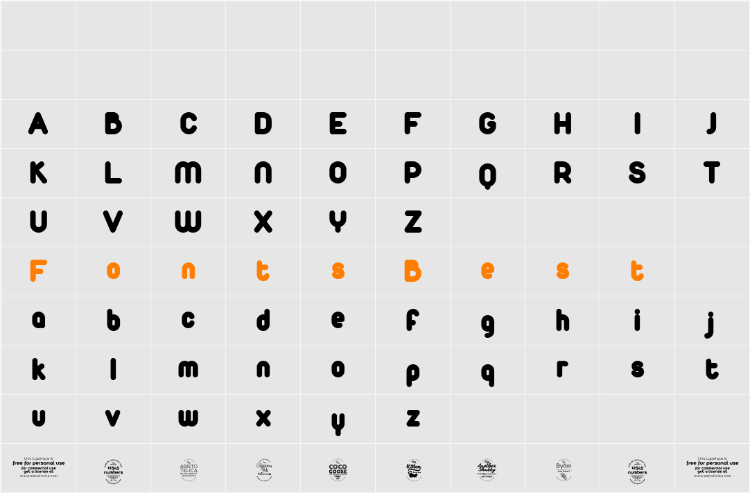Duepuntozero Character Map
