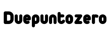 Duepuntozero Font Image