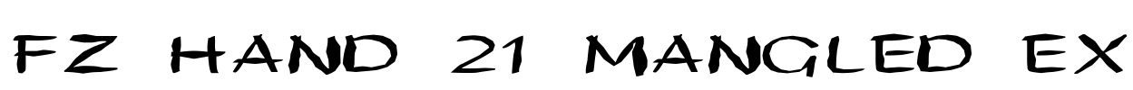 FZ HAND 21 MANGLED EX Font Image