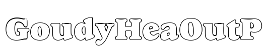 GoudyHeaOutP Font Image