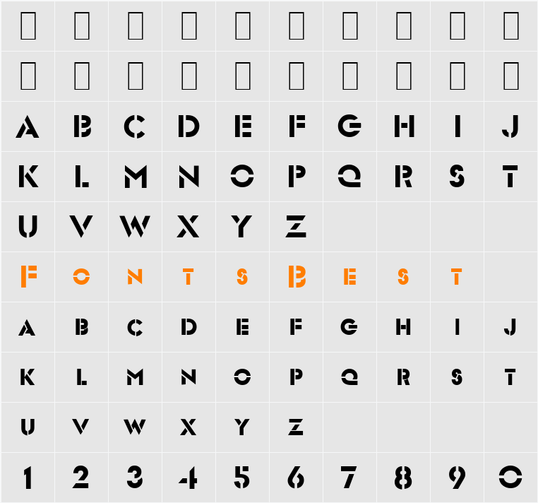 Templett Character Map