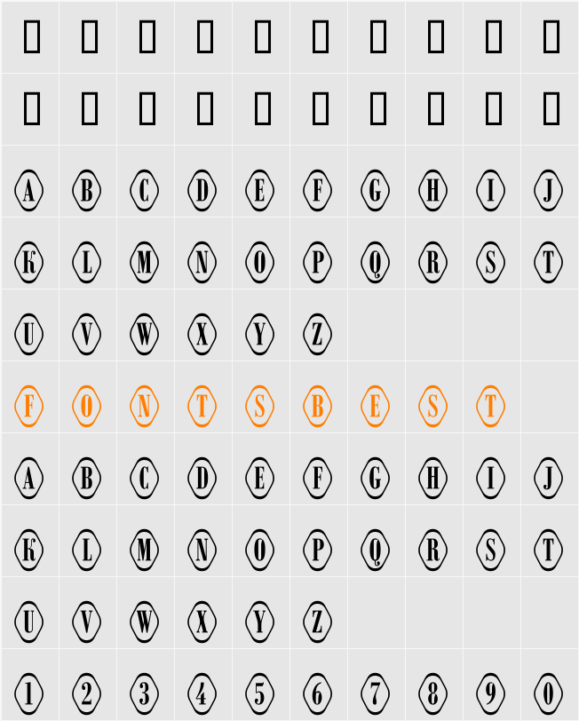 a_RombyRndOtl Character Map