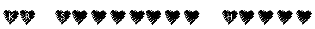 KR Scribble Heart Font Image