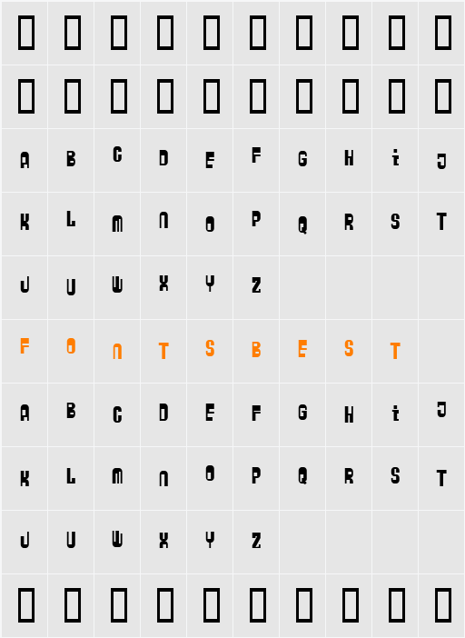 ZyberBob Character Map