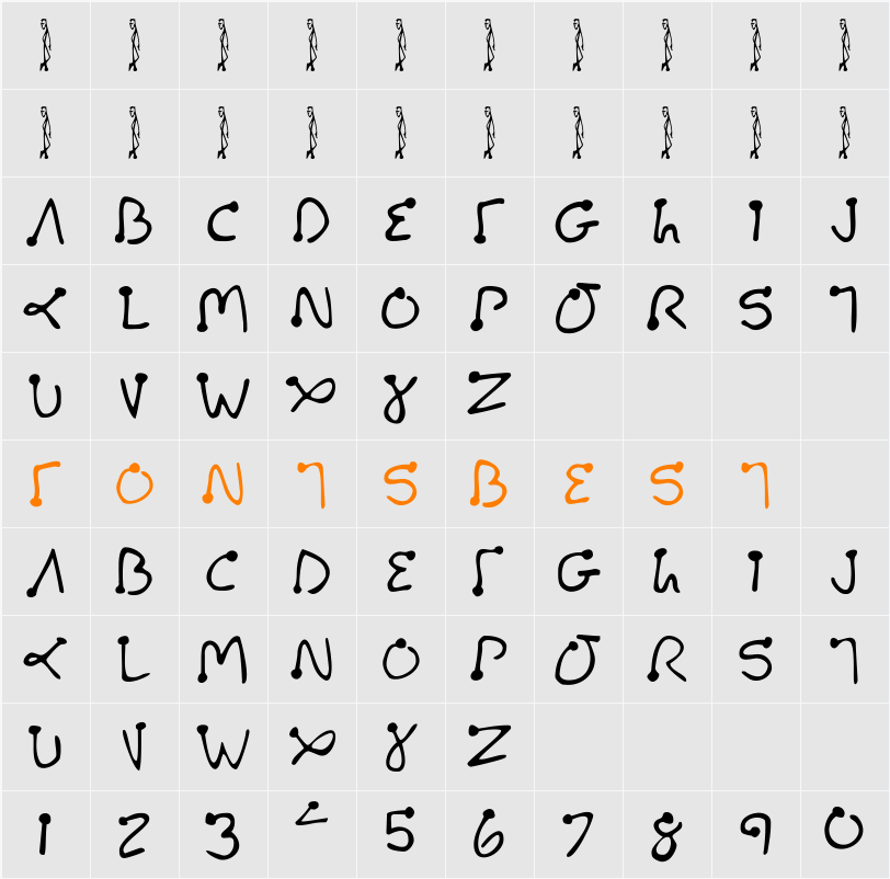 PalmPilot Character Map
