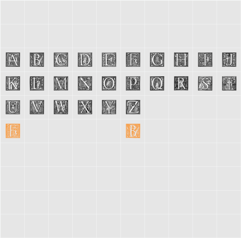 Picto Glyphs AltC Character Map