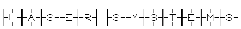 Laser Systems Font Image
