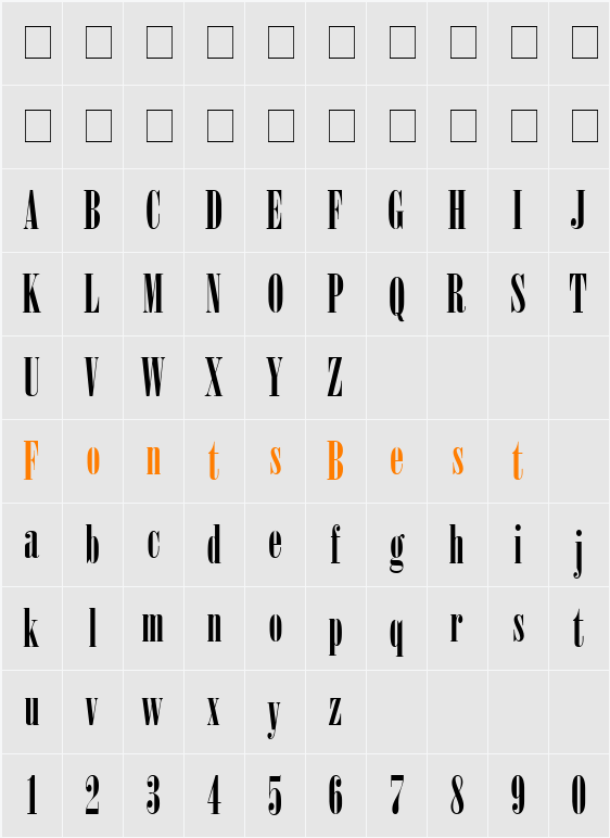 Winsom Script SSi Character Map