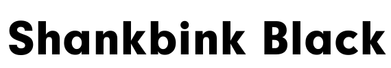 Shankbink Black Font Image