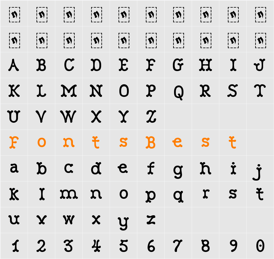 Robinne Truecase Character Map