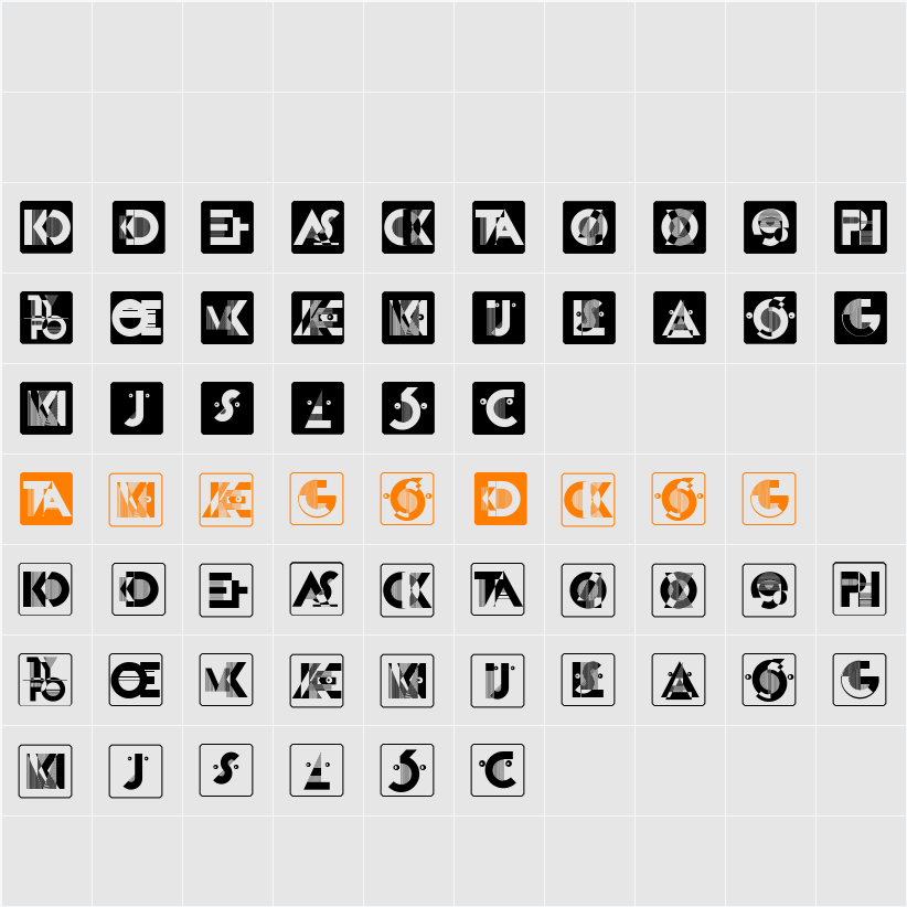 KassandrasMonogramme Character Map