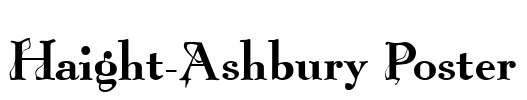 Haight-Ashbury Poster Font Image