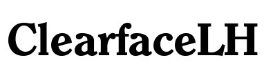 ClearfaceLH Font Image