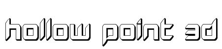 Hollow Point 3D Font Image