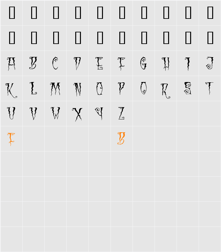 Black Cow Character Map