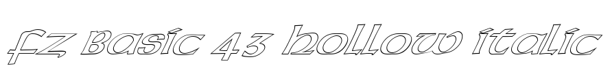 FZ BASIC 43 HOLLOW ITALIC Font Image