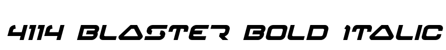 4114 Blaster Bold Italic Font Image